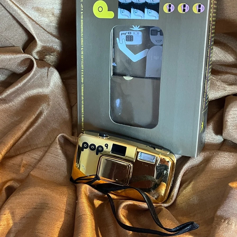 Pop Gold Camera with Black Accents
